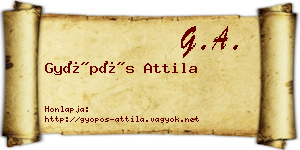 Gyöpös Attila névjegykártya